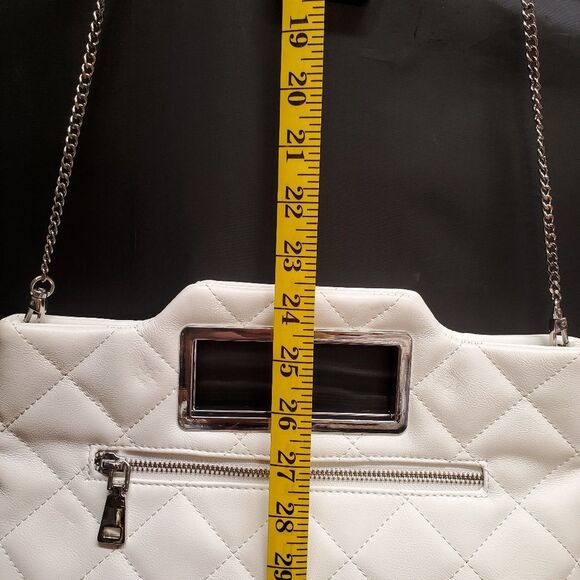 Juditth Quilted Hand Bag with Chain in White from INC - Picture 2 of 8